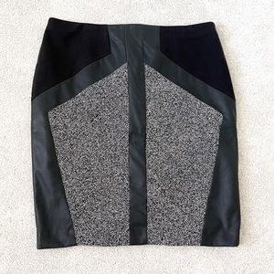 Ann Taylor Pencil Skirt 14 with faux leather details!